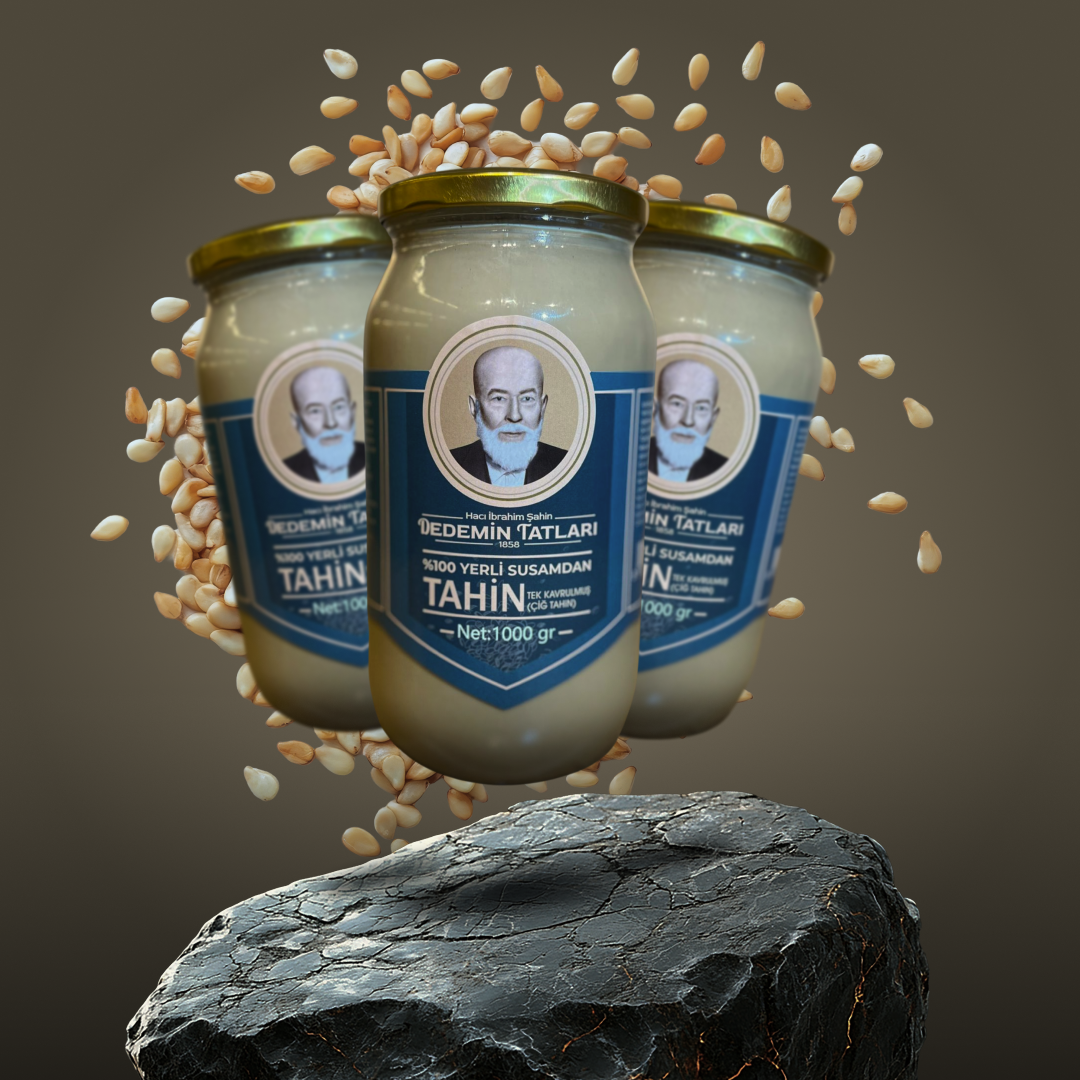 %100 Yerli Susamdan Doğal Çiğ Tahin - 1000gr 3'lü Paket